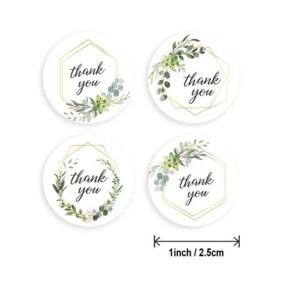 Roll of 500 Variety Thank You Stickers - Picture 2 of 4
